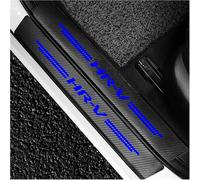 4 Pièces Plaques de Protection Seuil de Portière de Voiture pour Ho-NDA HR-V HRV HR V, Bandes de Seuil de Bienvenue en Fibre Carbone de Anti-Rayures - Autocollants Décoratifs,Blue