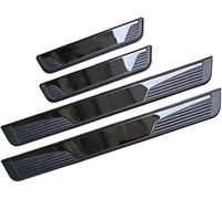 4 Pièces Plaques Plinthes en Acier Inoxydable pour Kia PICANTO GT Line 2015-2020,Anti Rayures Anti Usure Seuil de Porte Voiture,Accessoires Automobile,A/Black