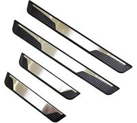 4 Pièces Plaques Plinthes en Acier Inoxydable pour Kia Sportage Seltos Rio K5 GT Line CEED,Anti Rayures Anti Usure Seuil de Porte Voiture,Accessoires Automobile,C/Silver
