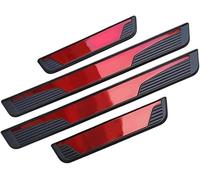 4 Pièces Plaques Plinthes en Acier Inoxydable pour Opel Vauxhall Astra Corsa Adam 2016-2020,Anti Rayures Anti Usure Seuil de Porte Voiture,Accessoires Automobile,B/Red