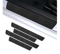 4 Pièces Plaques Plinthes en Fibre De Carbone pour Fiat 500X 334 I 2014-2018, Protection De Seuil De Porte Voiture Kick Plates Door Sill Contre Les Rayures Bandes