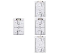 4 Pièces Plaquette Basket-ball PVC, Notes et Entraînement | Tableau Imprimé Clair, Design Multi-face et Clipboard Polyvalent, Usage Intérieur, Organisation des Consignes