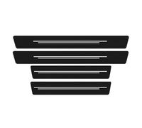 4 Pièces Plinthes Garniture pour Dodge Viper SRT Viper 2012-2018, Autocollants de Protection de Plaques Pédale de Seuils Fibre de Carbone,White-1