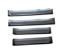 4 Pièces Plinthes Voiture Inoxydable Seuil Porte Anti-Dirty Plinthes Pédale Compatible avec pour Honda Pilot 2023 2024 2025 Anti-Rayures, External- Carbon Fiber Pattern