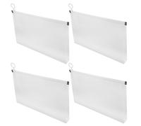 4 Pièces Pochette à Documents B5, PP Blanc Translucide | Organisation des Factures et Cartes D’identité, Usage Maison ou Fiscalité, Format Compact, Résistance aux Salissures