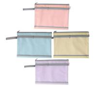 4 Pièces Pochette à Dossiers A4 Semi-transparente Fermeture Éclair | Ouverture Facile, Aperçu Rapide du Contenu, Rangement de Documents, Usage Maison et Bureau