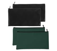 4 Pièces Pochette à Monnaie Réutilisable PU Cuir Grosse Capacité | Organiseur de Reçus, Fermeture Éclair Pratique, Style Élégant et Minimaliste, pour Affaires et Usage Personnel