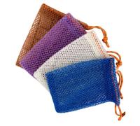 4 Pièces Pochette à Savonnette en Nylon à Mailles | Mousse Riche, Gommage Doux, Rangement à Séchage Rapide, pour Voyage, Salle de Bain, Savonnette en Barre
