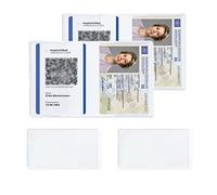 4 Pièces Pochette de Carte de Vaccin en Plastique Transparent Protecteur de Carte de Crédit Étanche Ripstop Certificat de Vaccination Adulte et Enfant Protecteur de Carte d'Identité de Passeport