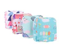 4 Pièces Pochette Hygiénique en Oxford, à Fermeture Éclair | Organiseur Réutilisable pour Serviettes et Protège-slips, Pratique pour Paquet à Main, Courses, Bureau