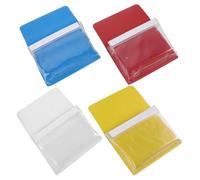 4 Pièces Pochette Magnétique pour Dossiers PVC Face Claire 4,7 X 6,5 | Tableau Blanc en Classe ou Pupitre, Attache aux Surfaces Métal, sans Perçage ni Adhésif