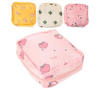 4 Pièces Pochette Menstruelle Portable, à Fermeture Éclair | Rangement des Serviettes Hygiéniques, Conserve les Protections, Petite Trousse pour Accessoires Féminins