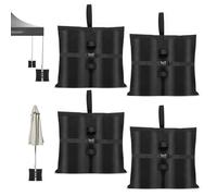 4 Pieces Poids pour Tonnelle, Sac de Sable en Tissu ImperméAble 800D Oxford pour Lestage Tonnelle, Sandbag pour Remplir Les TentéS et Les Pavillons et Parapluie Pliant Bar de Jardin, Noir (34 * 37cm)