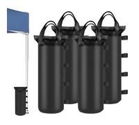 4 Pièces Poids Tonnelle, Sandbag Tissu Oxford 800D, Fixation Bande Velcro, Sac Lestage Réutilisables, Poids Tonnelle Sac Sable, pour Jardin, Plage, Tente (50×20cm)