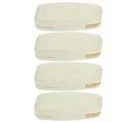 4 Pièces Poignée à Cordon pour Stores Verticaux, Design Ouvert Pom | Installation Rapide, Tirage Plus Fluide, Kit Complet, pour Rideaux et Chaînes à Billes, Blanc Beige