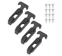 4 Pièces Poignée à T avec Verrou à Ressort, Filetage M5, Noir, Matériau Caoutchouc Résistant - Antivibrations, Résistant Aux UV, Pour Remorque et Glacière