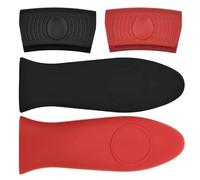 4 Pièces Poignée Chaude en Silicone, Couvre Manchon de Pot Résistant à Chaleur, Support de Casserole en Silicone avec Poignée, pour Casseroles en Fonte, poêles À Frire