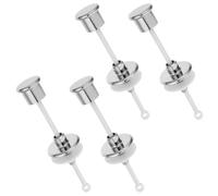 4 Pièces Poignée de Chasse D'eau Manuelle pour Réservoir Ancien | Plastique Argenté, Filetage 10mm, Levier à Tirer, pour Cuve Simple et Réparations DIY