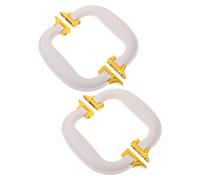 4 Pièces Poignée de Transport de Bagages en PU Bases Métalliques Dorées | Arche Arrondie, Trous Prépercés, Espacement 8,3cm, pour Boîtes Cosmétiques et Coffrets Bijoux