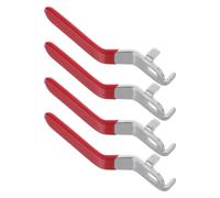 4 Pièces Poignée de Vanne D'arrêt Incendie Pn1.6 8x12 MM Rouge | Caoutchouc et Fer, Surface Traitée L'oxydation, Prise Texturée, Montage Rapide, pour Vannes de Sprinkler