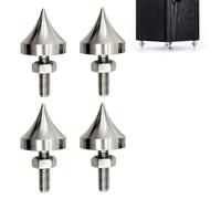 4 Pièces Pointes de Haut-parleur M6 en Acier Inoxydable HiFi Amortisseur | Rondelles D'isolation Haut-parleur Résonance Pieds Pointes pour Amplificateur Lecteur CD DVD