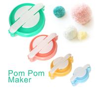4 Pièces Pom Pom Maker Pour Peluche Balle Tisserand Aiguille Artisanat Tricotage Travaux Manuels Ensemble D'outils Tricot Laine Outil Couture Accessoires