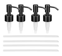 4 Pièces Pompe De Rechange Savon, Distributeur De Savon Pompe Tête, Tête De Pompe De Savon, Pompe à Savon en Acier Inoxydable, Utilisé dans Les Maisons,Hôtels,Cuisines,Salles De Bain