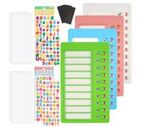 4 Pièces Portable To Do List Enfant, Interchangeables Tableau Taches Quotidiennes Enfant Adultes, Tableau Memo Checklist, Réutilisable Tableaux De Liste De Vérification pour Maison Voyages, Souvenirs