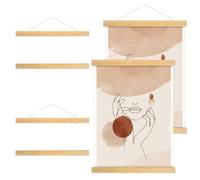 4 Pièces Porte Affiche Magnetique, 31 cm Cadre Magnétique de Photo en Bois, A3 Cadre Poster pour Œuvres D'Art, Portable Accroche Poster Cadre pour Affiches, Œuvres D'art, Photos et Impressions