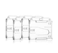 4 Pièces Porte-Badge D'identité, Porte-Badge Transparent, Porte-Carte en Plastique Dur, Porte-Carte de Crédit Transparent, Adapté Aux Cartes de Visite, Cartes de Crédit (Transparent)