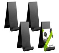 4 pièces porte-brochures support de brochure en métal organisateur de littérature comptoir vertical pour livrets brochure magazine menu journaux (noir)