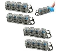 4 Pièces Porte-clés Fidget Toys, Jouet Anti-Stress avec Clavier Mécanique, Porte-Clés Anti-Stress, Jouets De Décompression Fidget Clavier Clics Linéaires pour Soulager Le Stress Et Décorer