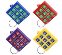 4 Pièces Porte Clés Tic Tac Toe Coloré, Porte Cle pour Enfants, Porte Clés avec Variété de Couleurs, Ensemble de Porte Clés Tic Tac Toe