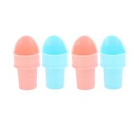 4 pièces Porte-cornets à glace réutilisables, mini cornets droits pour glace, yaourt glacé, sorbet, support en PP sans BPA avec base plate pour les fêtes de desserts d’enfants, dis