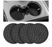 4 Pièces Porte-gobelets sous-Verre, pour Mazda 2 3 5 6 CX-3 CX-30 CX-5 CX-50 CX-60 CX-7 CX-8 CX-9 Fentes gobelets Tapis Voiture Centrale Porte-Boisson Accessoire intérieur Voiture