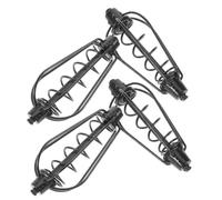 4 Pièces Porte-leurre de Pêche en Fer Noir, Lanceur D'appâts 25 G | Pêche en Extérieur et Bord de Mer, Usage Simple, pour Boules D'appât et Crevettes