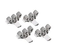 4 Pièces Porte-stylo en métal de qualité supérieure à trois trous, Porte-Stylo En MéTal De Qualité SupéRieure à Trois Trous Avec Clip De Poche Pour Bloc-Notes Et Presse-Papiers Avec Ressort