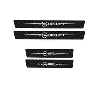4 Pièces Portière de Voiture de Carbone pour Opel Corsa F 2023-, Autocollant en Cuir de Fibre Voiture Garnitures Seuil de Porte Door Sill Protection,C
