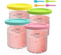 4 Pièces Pot pour Ninja Creamy Deluxe 680 ML Récipient pour ninja Creami pour NC500 NC501 Bacs À Crème Glacée avec Couvercle