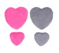 4 Pièces Poudre Visage Corps en Coton, Houppette Cœur pour Poudre