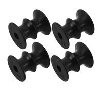 4 Pièces Poulie de Guidage de Chariot Élévateur 3t, Axe 10mm Noir | Galet à Gorge en Polymère, Roue 44mm pour Rails, Anti-déraillement et Vibrations Réduites
