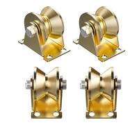 4 Pièces Poulie Levage Mouflage, Rail Roulette Rainure, Roue Gorge Forme V Poulie Simple, Poulies Cable pour Cordes Acier, Portail Coulissan,Porte Roulante,Machines Industrielle(Capacité Charge 210kg)