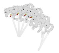 4 Pièces Poupée Cheval Marionnette D’Ombres Chinoise | Accessoire Créatif pour Spectacles D’animation, Usage en Représentation D’ombres, Couleur Blanche
