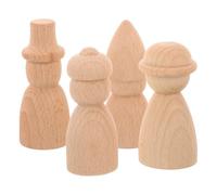 4 Pièces Poupée en Bois Vierge Marionnette Artisanat DIY