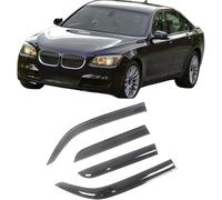4 pièces pour BMW 7 Series F01 2009-2015 Déflecteurs d'air, Déflecteurs Pluie Déflecteurs de Vent Fenêtre Latérale Pare-Pluie Accessoire