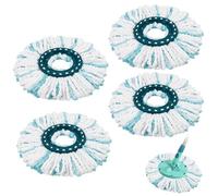 4 Pièces pour Leifheit Serpillière Têtes de Rechange, Compatible pour Leifheit Clean Twist Disc Mop, Système à Fibres Balai pour Leifheit Franges de Remplacement, pour Tous Types de Sols Balai twist