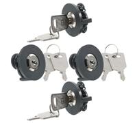 4 Pièces pour Prise Industrielle à Languette Rotative | Alliage de Zinc et ABS, Clés, Coque Noire Résistante, pour Armoires et Panneaux Électriques