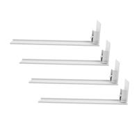 4 Pièces Pousseur de Boissons sur Étagère Blanc PET à Rail Intégré | Réglable Selon la Largeur, Installation Simple, Poussée Automatique, Économie de Travail, pour Commerce Alimentaire