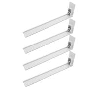 4 Pièces Poussoir Automatique de Rayon, Rail Intégré, Plastique | Distributeur de Boissons, Mécanisme à Ressort, Organiseur pour Bouteilles et Canettes, Présentoir Réfrigéré, Réassort Rapide