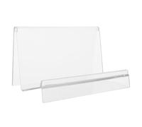 4 Pièces Présentoir à Cartes Transparent en Acrylique | Structure Monobloc Renforcée, Bords Polis, Repositionnement Facile, Vitrines, Expositions, Marchands